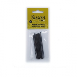  HORQUILLA MOÑO RECTA SUSAN NEGRA, BOLSA 18 UDS.


