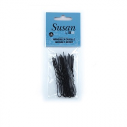  HORQUILLA INVISIBLE SUSAN NEGRA, BOLSA 18 UDS.


