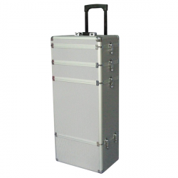 MALETA TROLLEY 4 CUERPOS 37x24.5x81.5 CMS. PLATA