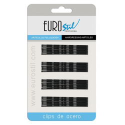 CARTÓN HORQUILLA CLIP 70 mm. NEGRA EUROSTIL, 24 UDS.