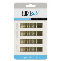 CARTÓN HORQUILLA CLIP 70 mm. BRONCE EUROSTIL, 24 UDS.