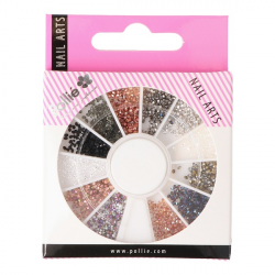 STRASS COLORES RHINESTONE NAIL ART POLLIÉ