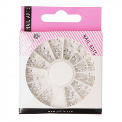 STRASS PLATA RHINESTONE NAIL ART POLLIÉ