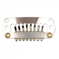 BOLSA 4 CLIPS EXTENSIONES 2.8 CM., PLATA