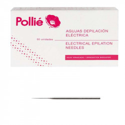 AGUJA DEPILACIÓN ELÉCTRICA POLLIÉ 1.0, 50 Uds.