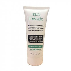 MASCARILLA FACIAL CARBON ACTIVO DÉKADE, 100 ML.