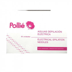 AGUJA DEPILACIÓN ELÉCTRICA POLLIÉ 0.5, 50 Uds.