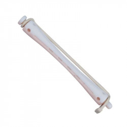 BLISTER BIGUDIES PLÁSTICO BICOLOR ROSA/BLANCO, 12 Uds.