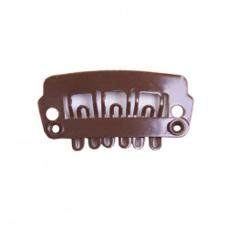 BOLSA 4 CLIPS EXTENSIONES 2.3 CM., MARRÓN