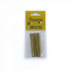 HORQUILLA MOÑO RECTA SUSAN RUBIA, BOLSA 18 UDS.