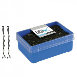 CAJA HORQUILLA CLIP 70 mm. NEGRA EUROSTIL, 150 UDS.